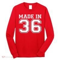 90 Birthday Made In 1936 Sports Jersey Long Sleeve Shirt thumb 0