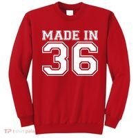 90 Birthday Made In 1936 Sports Jersey Sweatshirt thumb 0