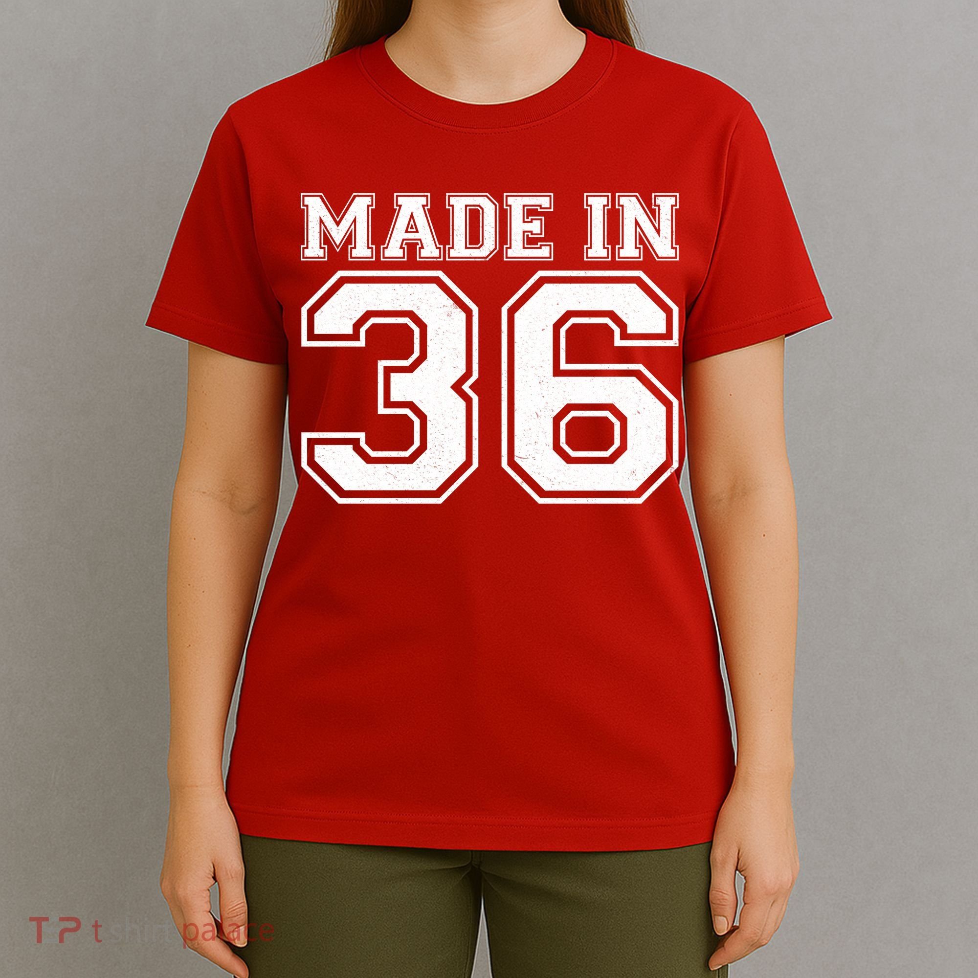 90 Birthday Made In 1936 Sports Jersey T-Shirt