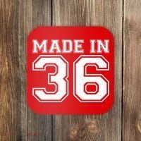 90 Birthday Made In 1936 Sports Jersey Coaster thumb 0