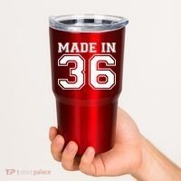 90 Birthday Made In 1936 Sports Jersey Tumbler thumb 2