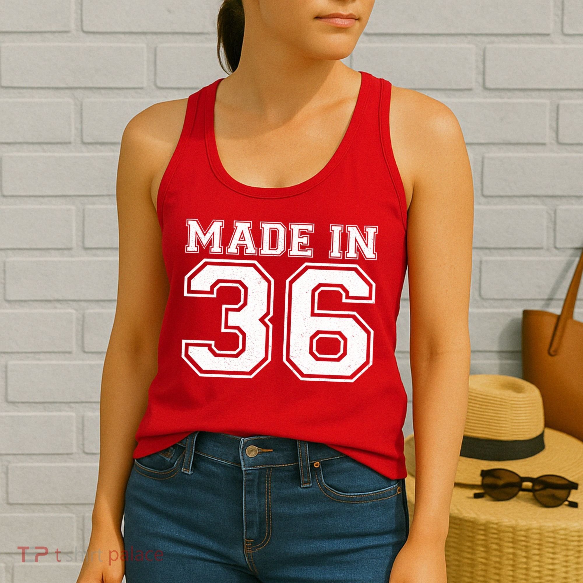 90 Birthday Made In 1936 Sports Jersey Women's Tank Top
