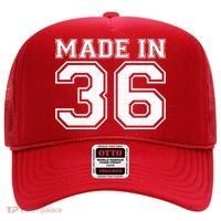 90 Birthday Made In 1936 Sports Jersey Hat thumb 0