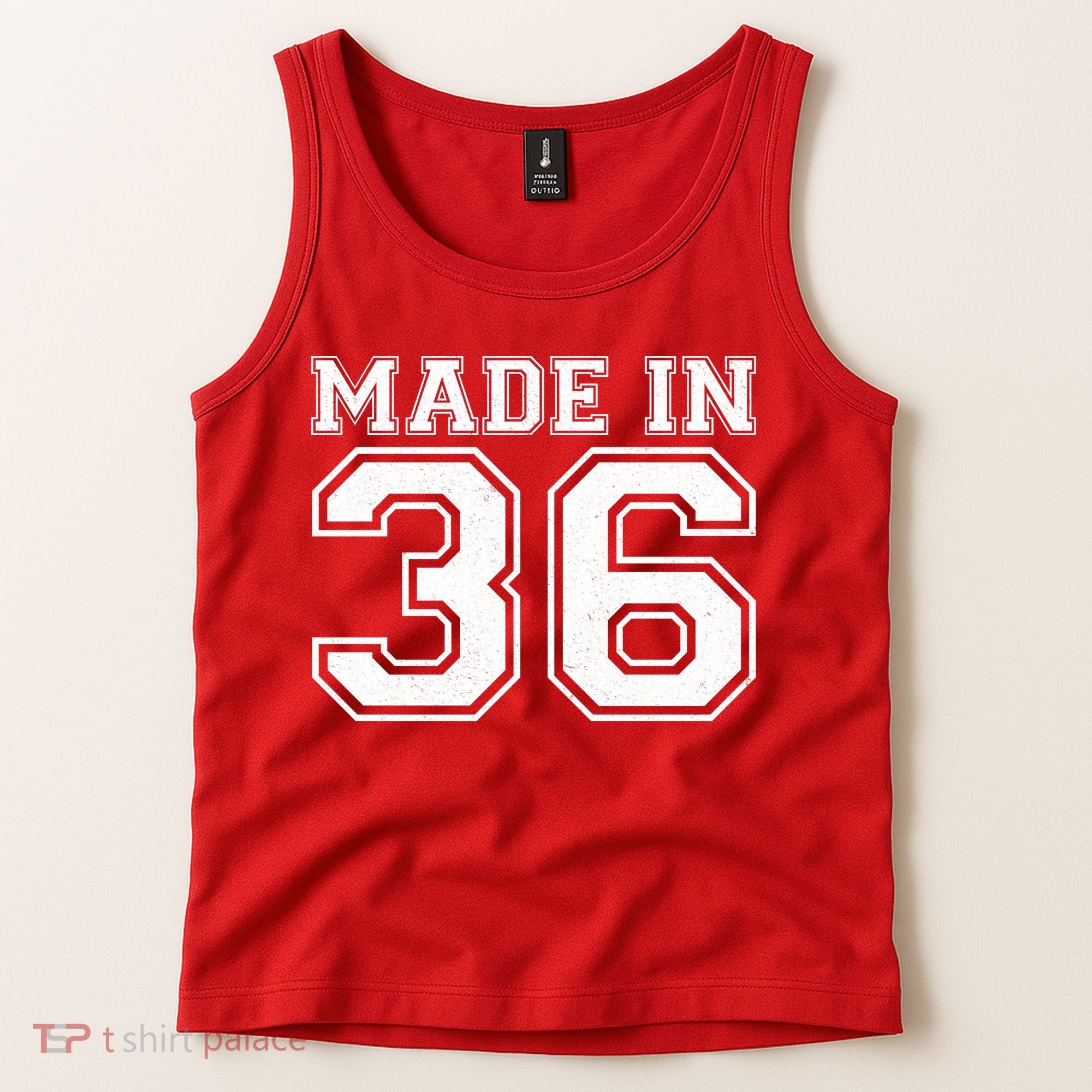 90 Birthday Made In 1936 Sports Jersey Tank Top