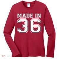 90 Birthday Made In 1936 Sports Jersey Women's Long Sleeve Shirt thumb 0