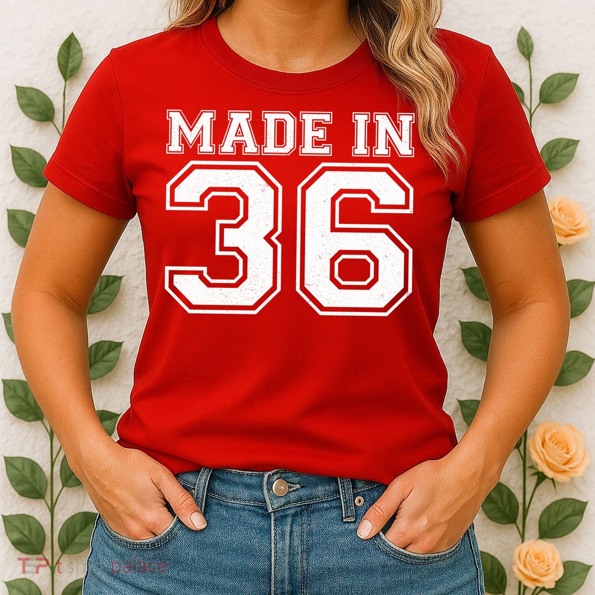 90 Birthday Made In 1936 Sports Jersey Women's T-Shirt