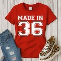 90 Birthday Made In 1936 Sports Jersey Women's T-Shirt thumb 3