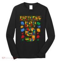 9th Birthday Master Builder 9 Years Old Block Building Long Sleeve Shirt thumb 0