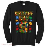 9th Birthday Master Builder 9 Years Old Block Building Sweatshirt thumb 0