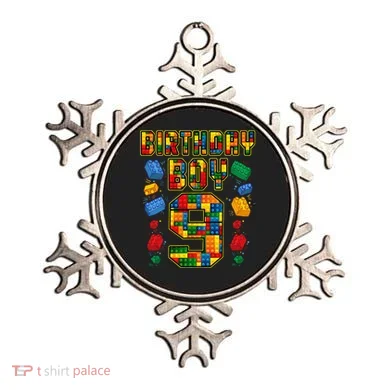 9th Birthday Master Builder 9 Years Old Block Building Ornament