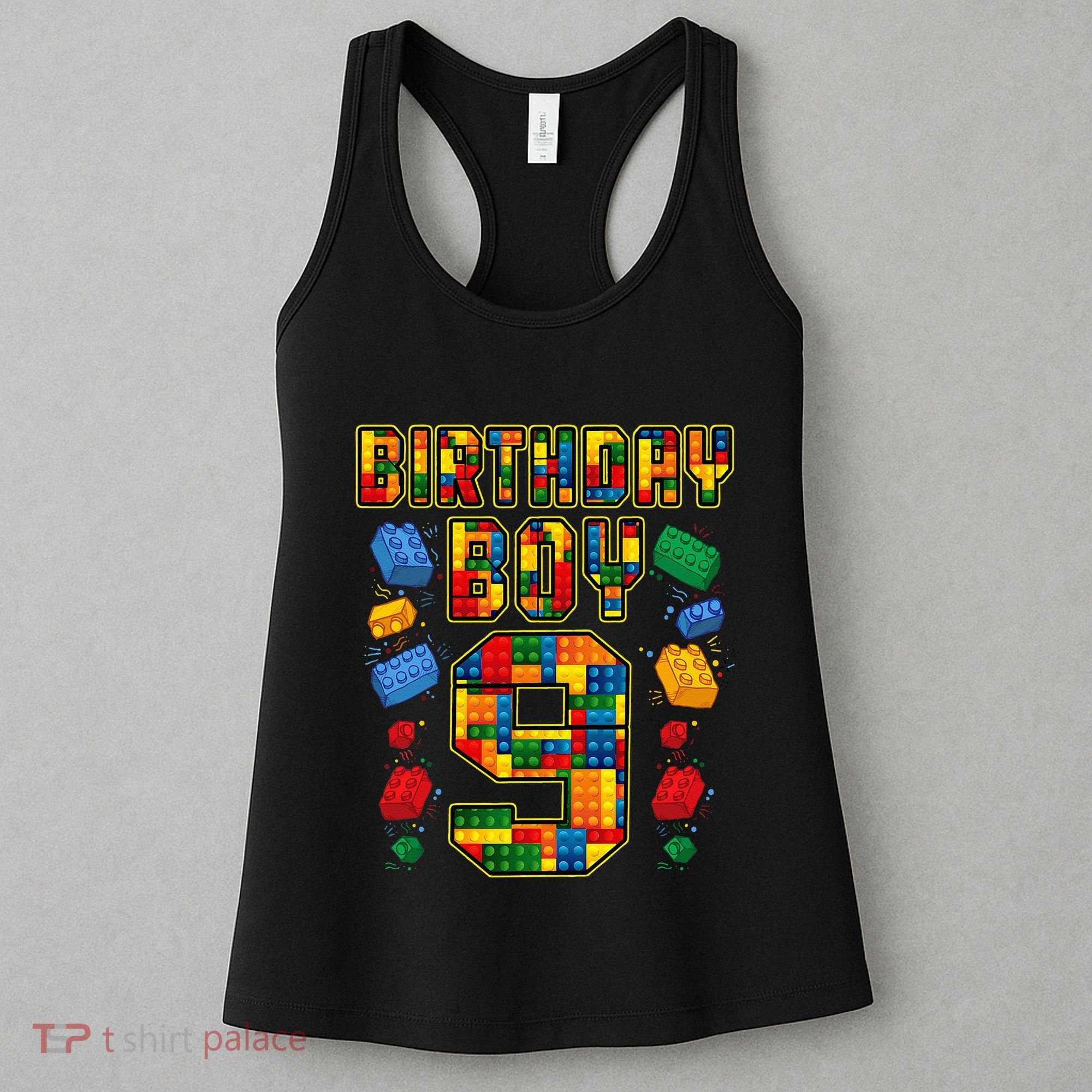 9th Birthday Master Builder 9 Years Old Block Building Women's Tank Top