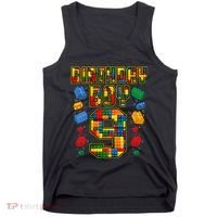 9th Birthday Master Builder 9 Years Old Block Building Tank Top thumb 0