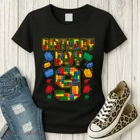 9th Birthday Master Builder 9 Years Old Block Building Women's T-Shirt thumb 3