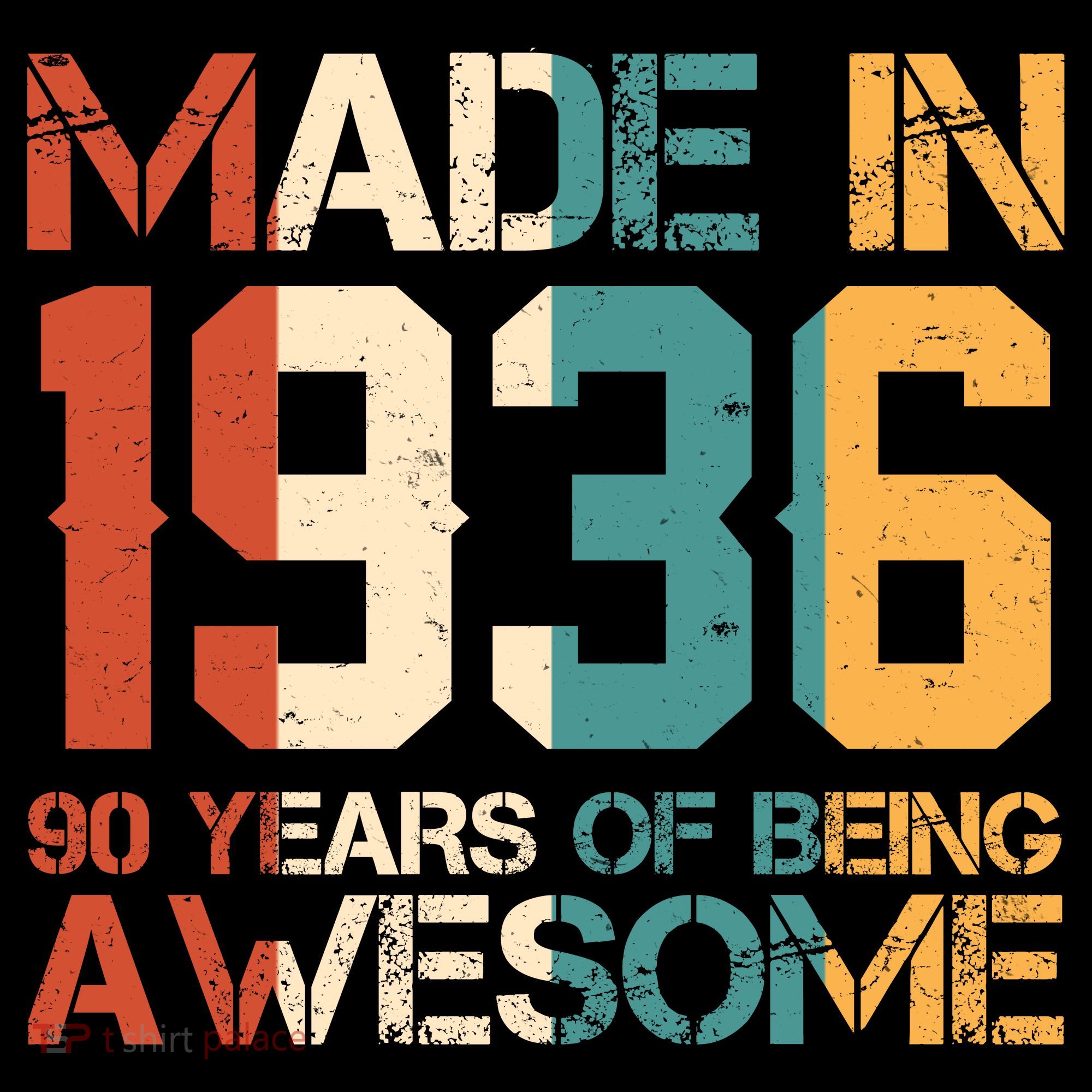 90th Birthday Made In 1936 90 Years Of Being Awesome Stripe Pom Pom Beanie