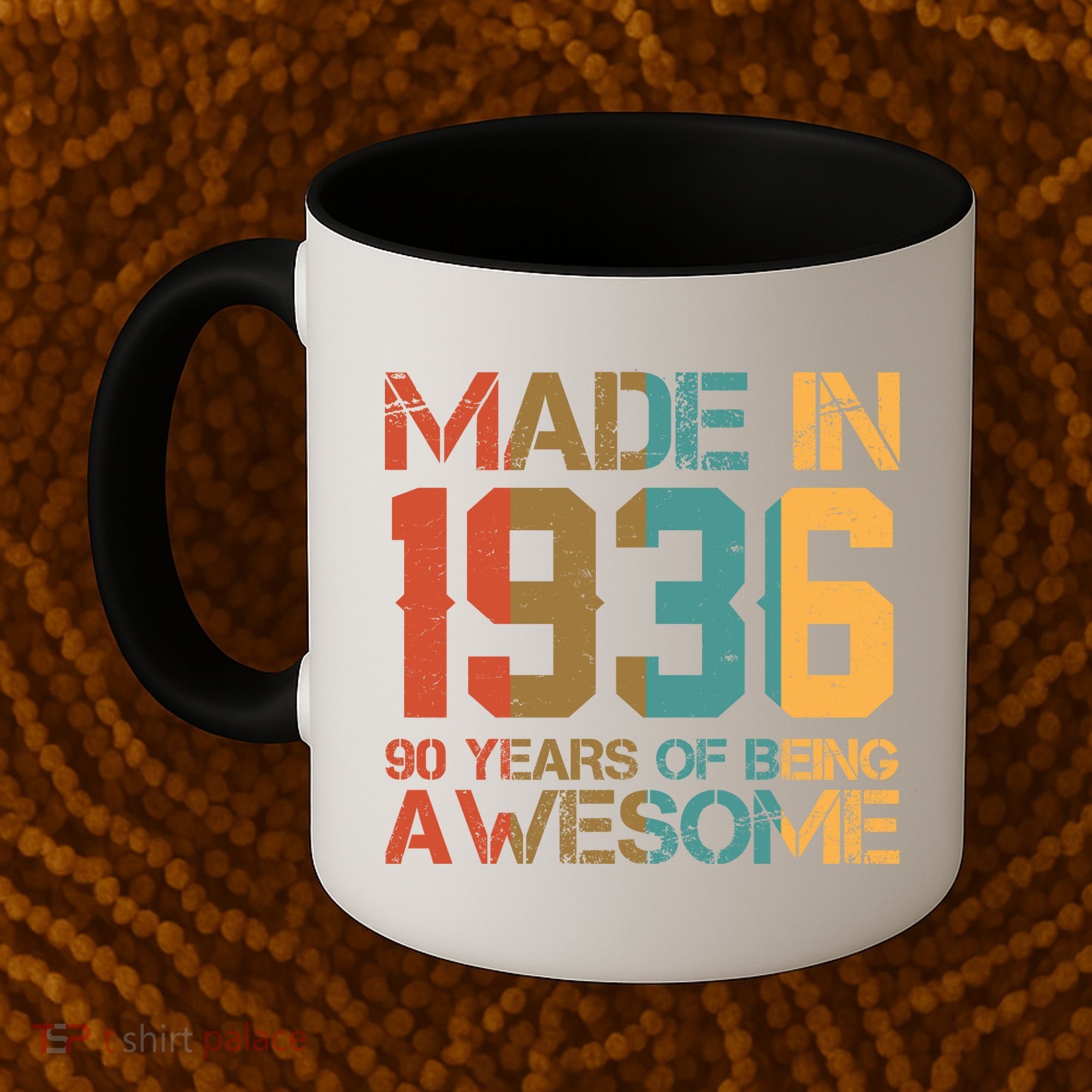 90th Birthday Made In 1936 90 Years Of Being Awesome Coffee Mug