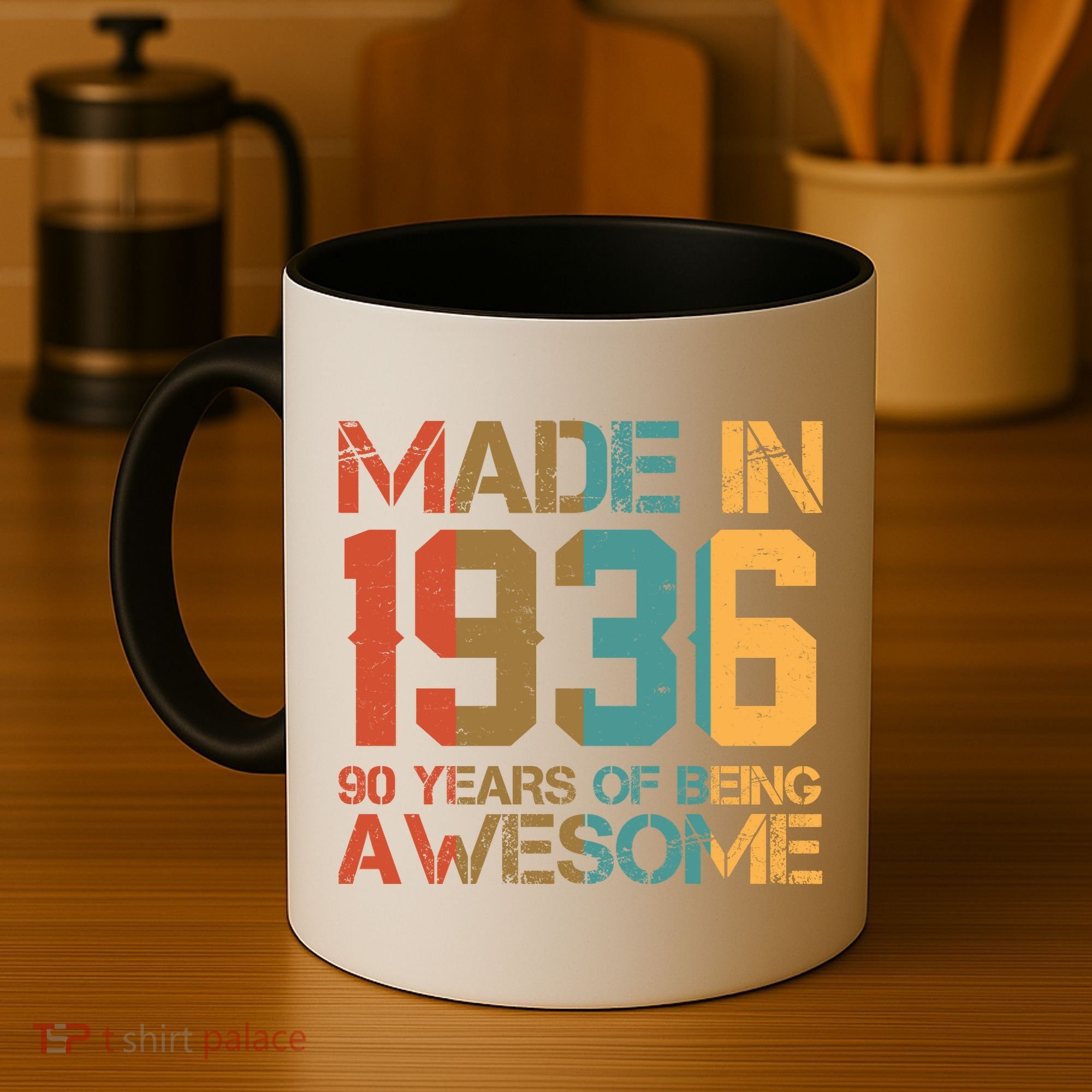 90th Birthday Made In 1936 90 Years Of Being Awesome Coffee Mug
