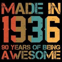 90th Birthday Made In 1936 90 Years Of Being Awesome Coffee Mug thumb 5