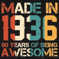 90th Birthday Made In 1936 90 Years Of Being Awesome Women's Hoodie thumb 2