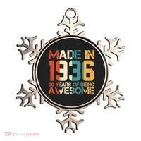 90th Birthday Made In 1936 90 Years Of Being Awesome Ornament thumb 0