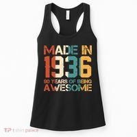 90th Birthday Made In 1936 90 Years Of Being Awesome Women's Tank Top thumb 0