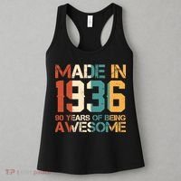 90th Birthday Made In 1936 90 Years Of Being Awesome Women's Tank Top thumb 3