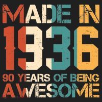 90th Birthday Made In 1936 90 Years Of Being Awesome Hat thumb 2