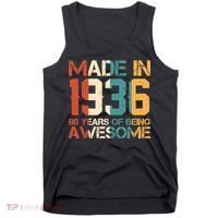 90th Birthday Made In 1936 90 Years Of Being Awesome Tank Top thumb 0