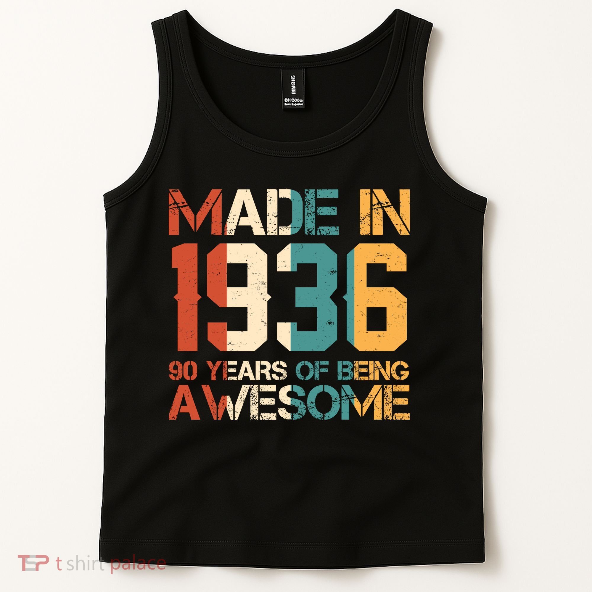 90th Birthday Made In 1936 90 Years Of Being Awesome Tank Top