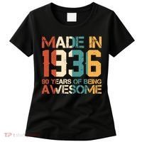 90th Birthday Made In 1936 90 Years Of Being Awesome Women's T-Shirt thumb 0