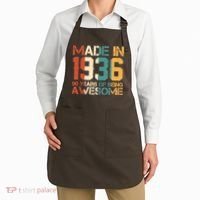 90th Birthday Made In 1936 90 Years Of Being Awesome Apron thumb 2