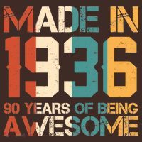 90th Birthday Made In 1936 90 Years Of Being Awesome Apron thumb 3