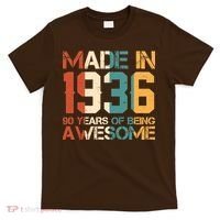 90th Birthday Made In 1936 90 Years Of Being Awesome T-Shirt thumb 0