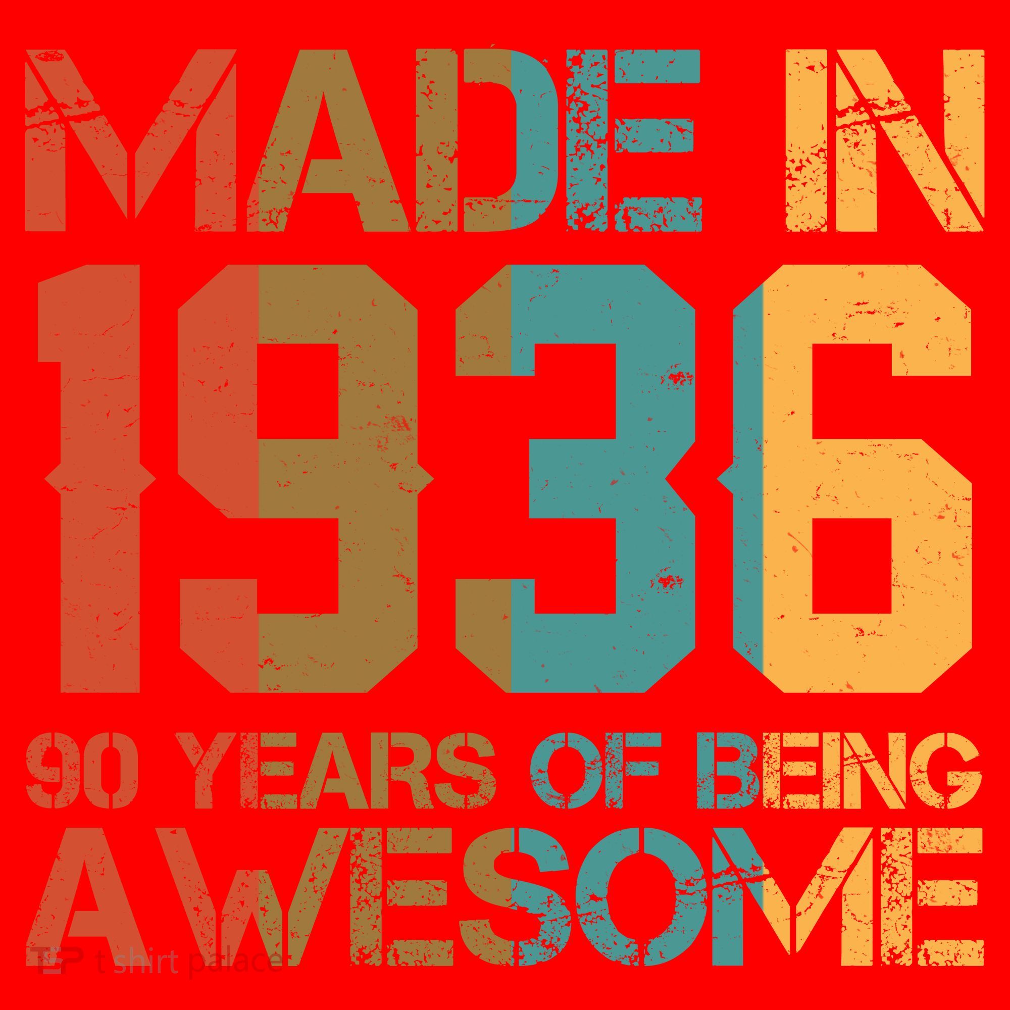 90th Birthday Made In 1936 90 Years Of Being Awesome Santa Hat
