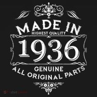 90th Birthday Made In 1936 Highest Quality Genuine All Original Parts Women's Hoodie thumb 2