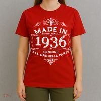 90th Birthday Made In 1936 Highest Quality Genuine All Original Parts T-Shirt thumb 4