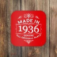 90th Birthday Made In 1936 Highest Quality Genuine All Original Parts Coaster thumb 0