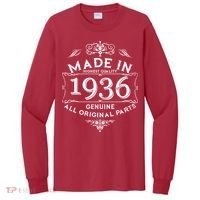 90th Birthday Made In 1936 Highest Quality Genuine All Original Parts Tall Long Sleeve Shirt thumb 0