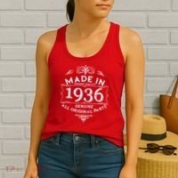 90th Birthday Made In 1936 Highest Quality Genuine All Original Parts Women's Tank Top thumb 2