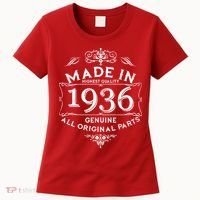 90th Birthday Made In 1936 Highest Quality Genuine All Original Parts Women's T-Shirt thumb 0