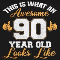 90th Birthday Novelty Gift Awesome 90 Year Old Cool Gift Performance Fleece Hoodie thumb 2