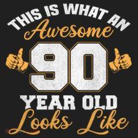 90th Birthday Novelty Gift Awesome 90 Year Old Cool Gift Hat thumb 2