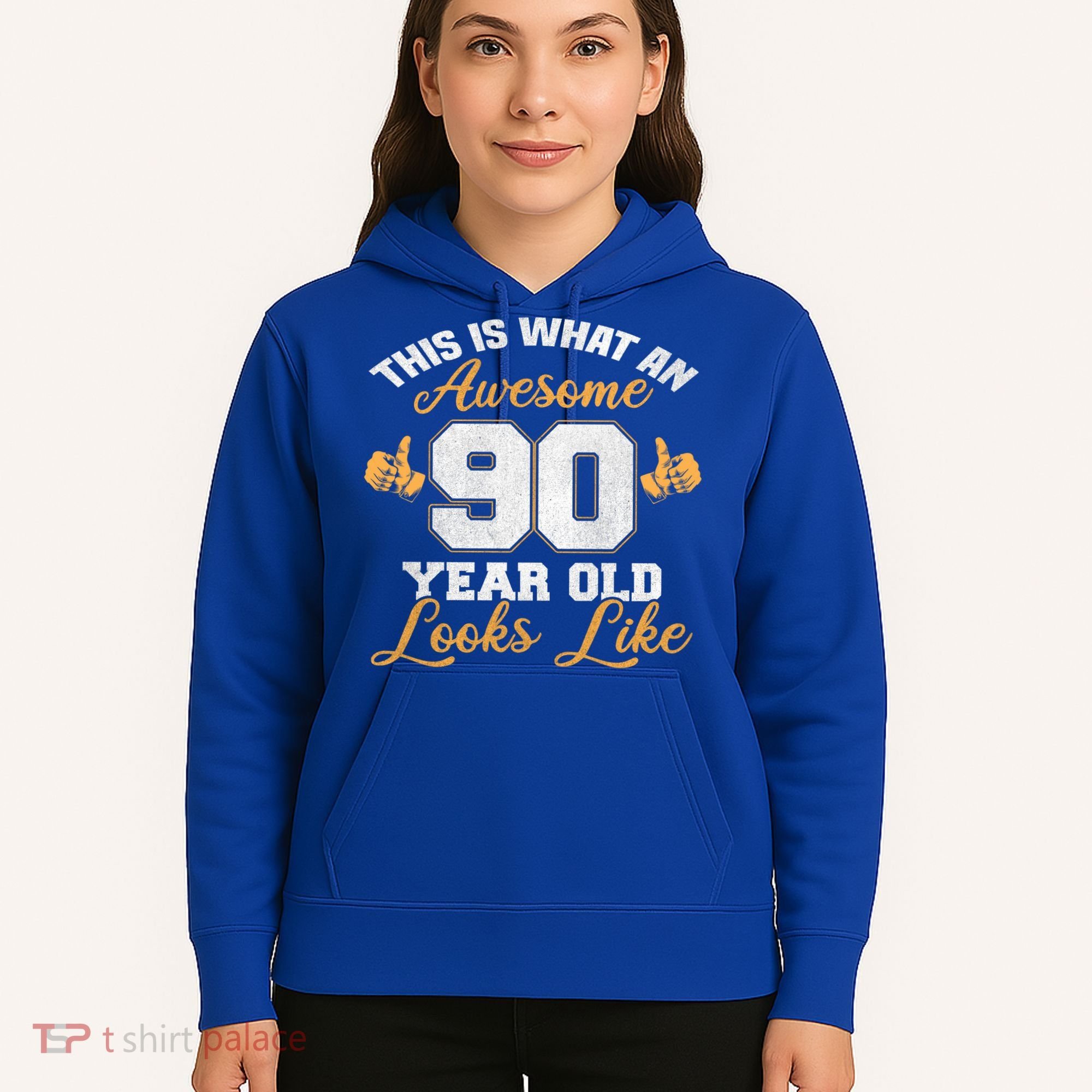 90th Birthday Novelty Gift Awesome 90 Year Old Cool Gift Hoodie