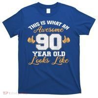 90th Birthday Novelty Gift Awesome 90 Year Old Cool Gift T-Shirt thumb 0