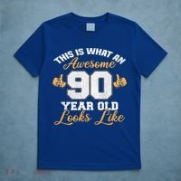 90th Birthday Novelty Gift Awesome 90 Year Old Cool Gift T-Shirt thumb 5