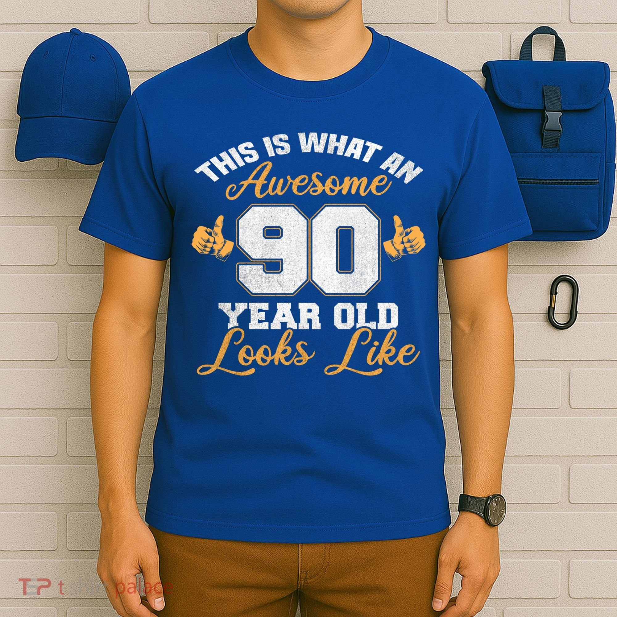 90th Birthday Novelty Gift Awesome 90 Year Old Cool Gift T-Shirt