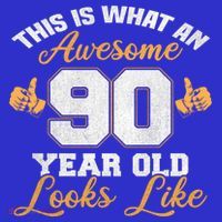 90th Birthday Novelty Gift Awesome 90 Year Old Cool Gift T-Shirt thumb 7