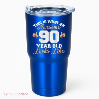 90th Birthday Novelty Gift Awesome 90 Year Old Cool Gift Tumbler