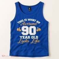 90th Birthday Novelty Gift Awesome 90 Year Old Cool Gift Tank Top thumb 2
