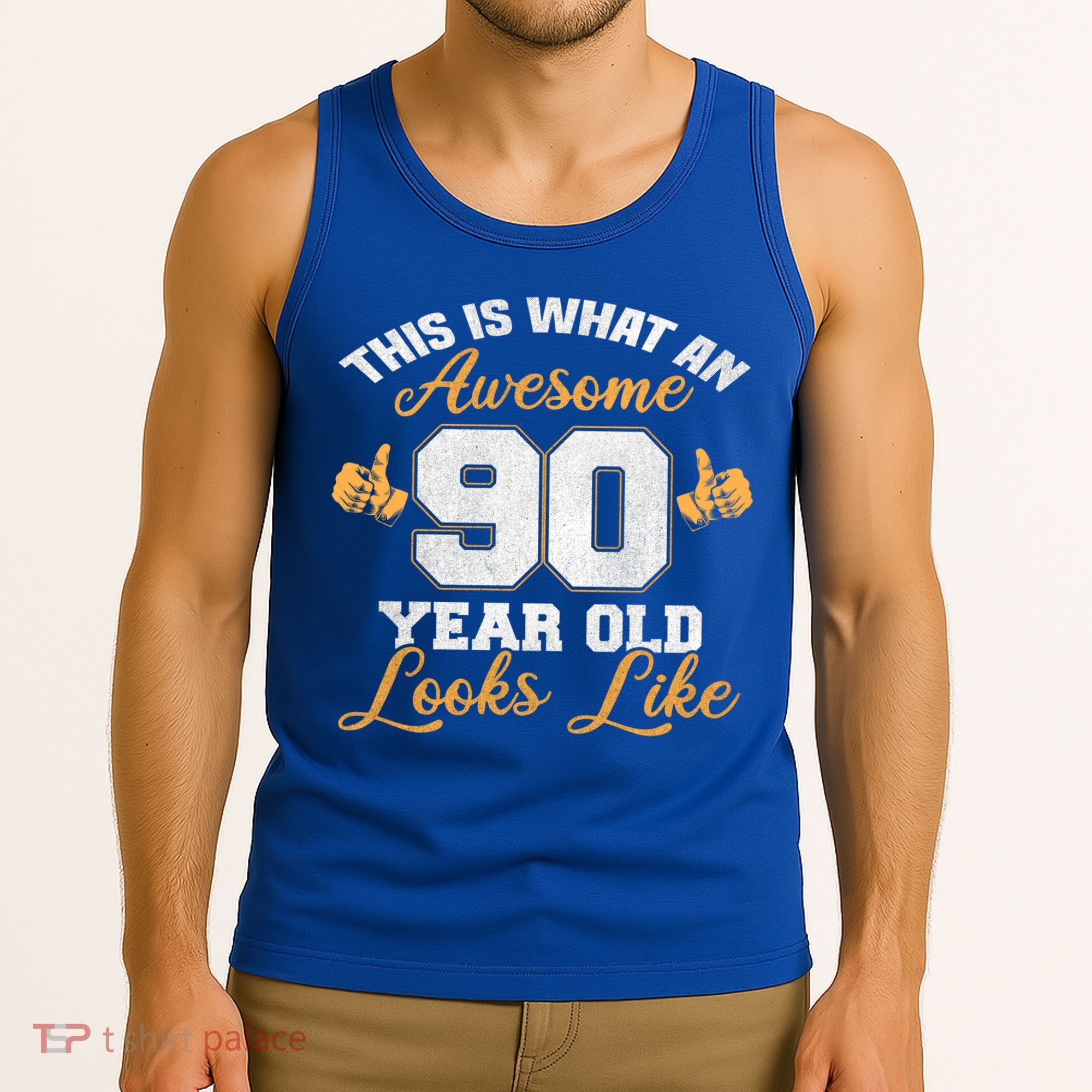90th Birthday Novelty Gift Awesome 90 Year Old Cool Gift Tank Top