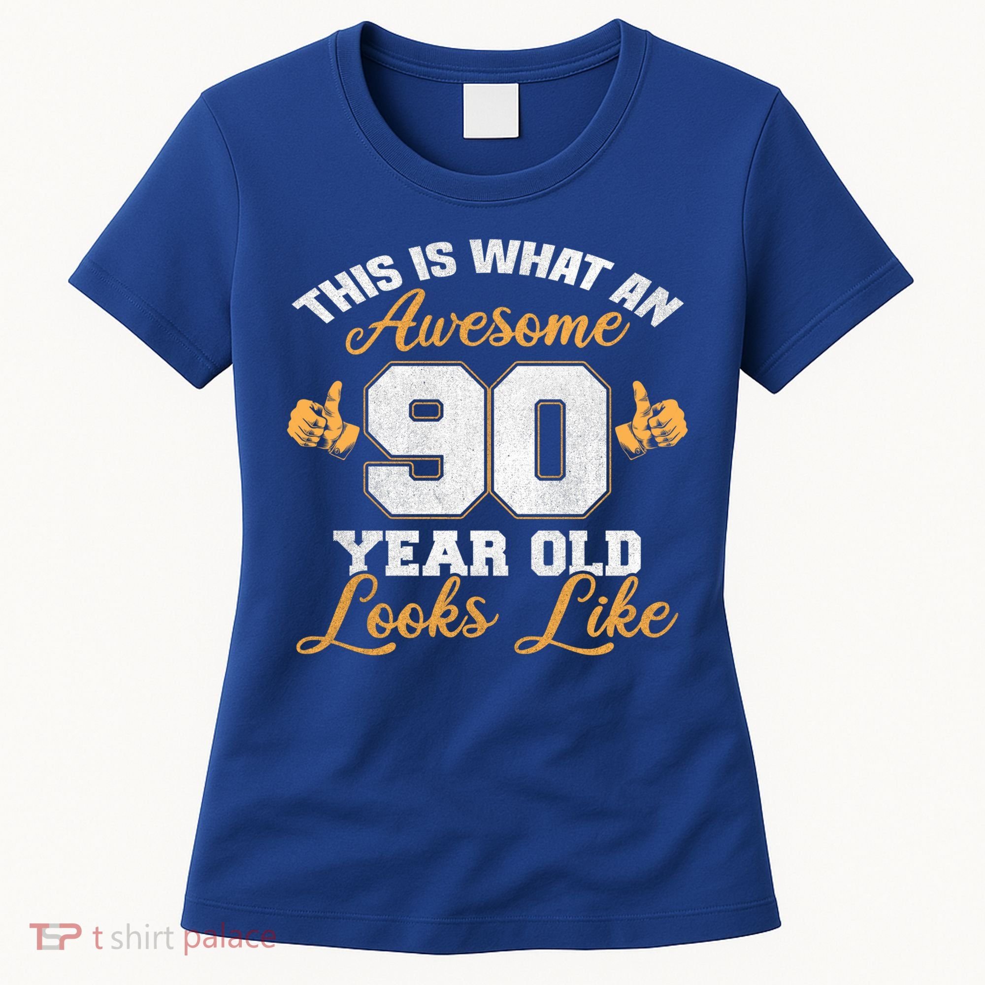 90th Birthday Novelty Gift Awesome 90 Year Old Cool Gift Women's T-Shirt